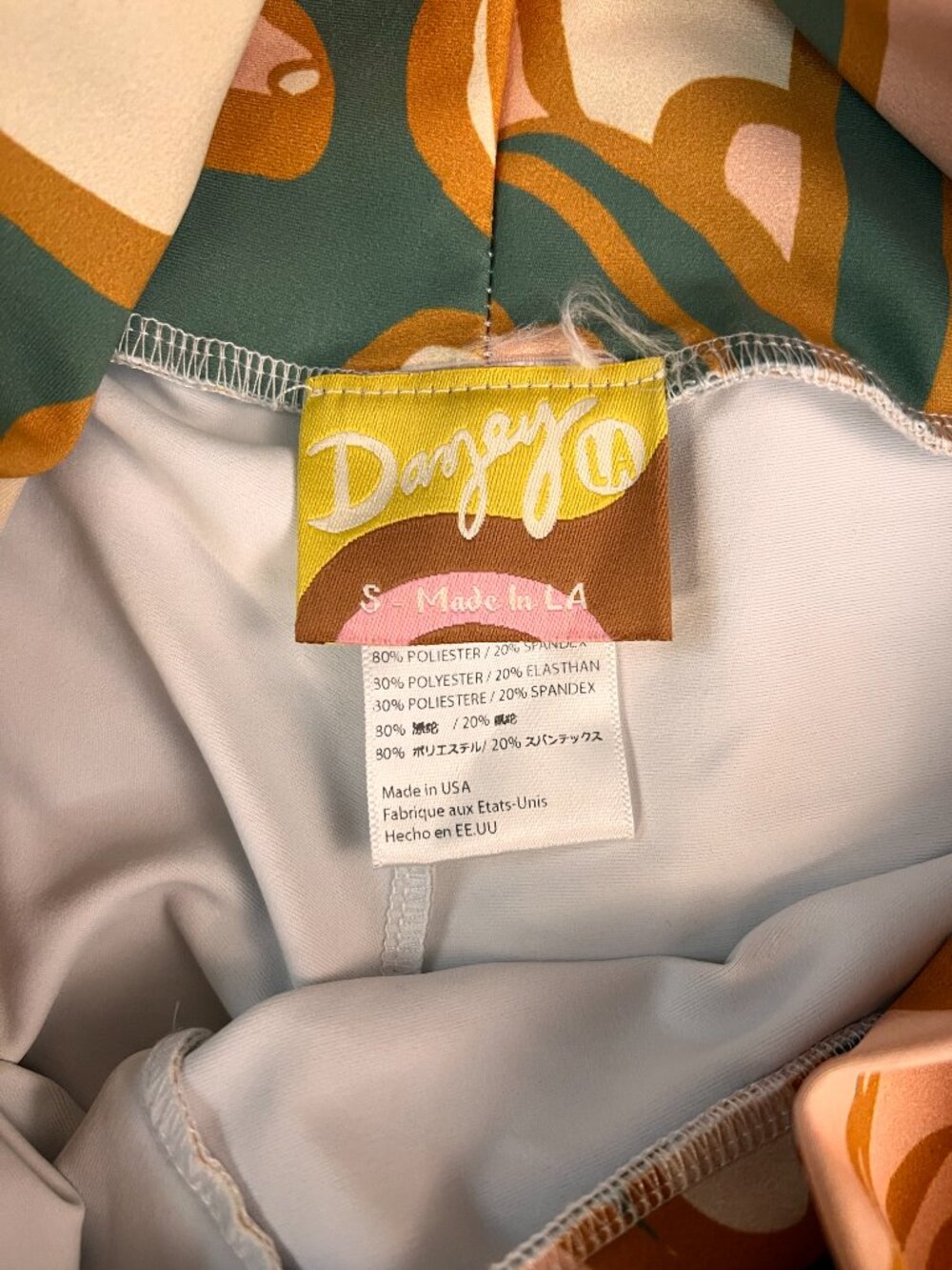 Dazey LA Anthropologie Mod Abstract Art Printed Leggings Sz S - Picture 4 of 6